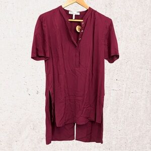 BCBGeneration Burgundy Tunic Top NWT